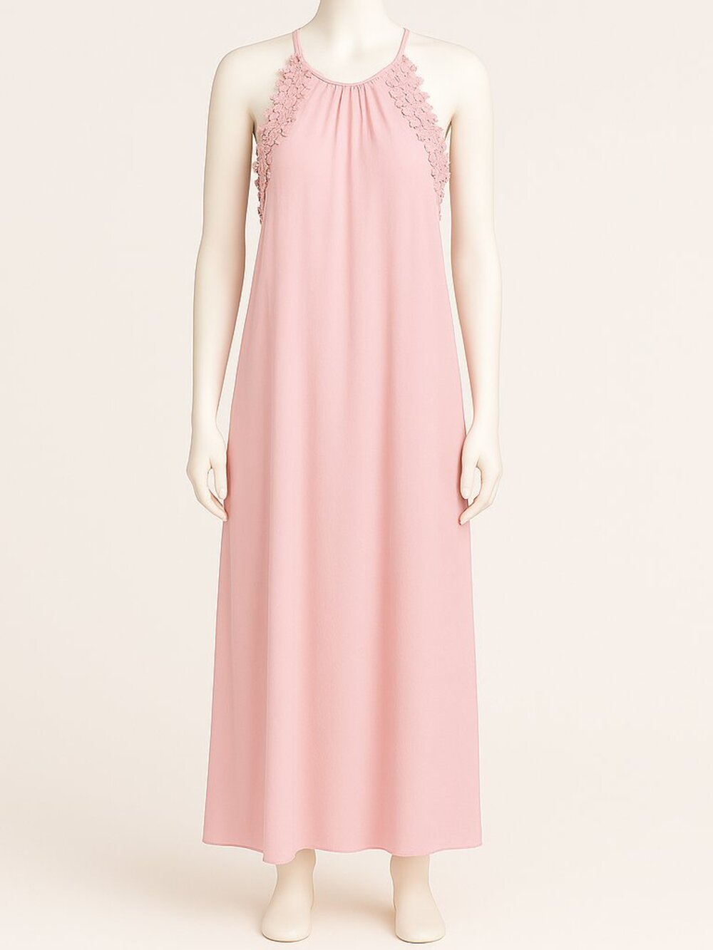 Women's Pink Lace-Trim Nightgown